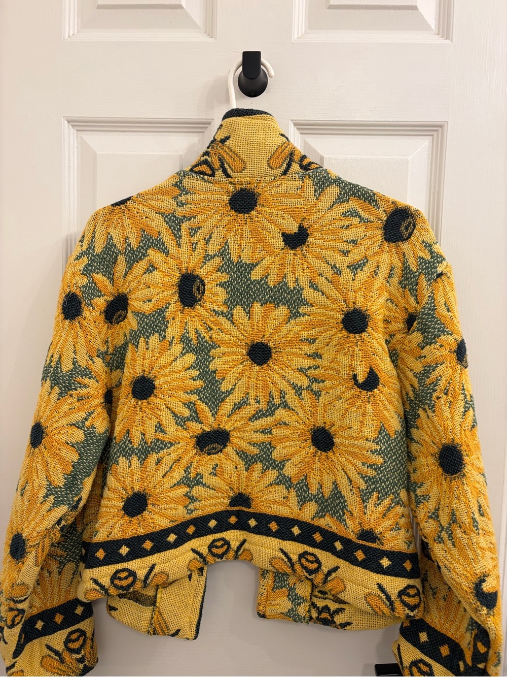 Sunflower Patterned Yellow Jacket - Picture 5 of 5
